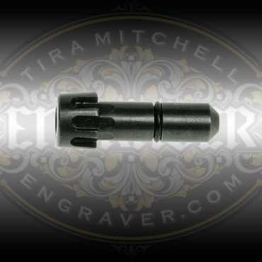 Universal Collet, 1/8 inch bore, for the PulseGraver™ at Engraver.com. 5 Easy index slots to fit gravers of any shape and right or left handed people. Designed for the PulseGraver™ and fits other engraving tools with a 1/4 inch sleeve and a tab to prevent rotation.