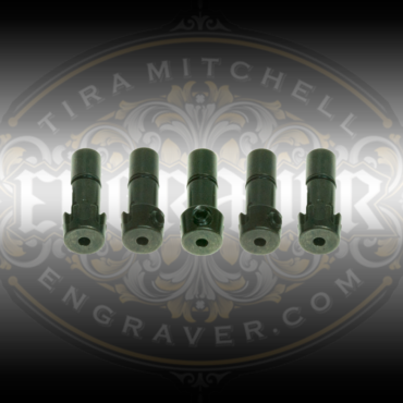 5 Pack of Universal Collets with a 3/32 inch graver bore for the PulseGraver™ available at Engraver.com.